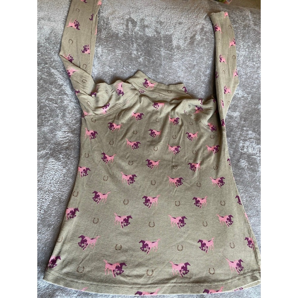 Bit & Bridle Button Womens All Over Print Horses Equestrian Outerwear XL s11 - Picture 8 of 9
